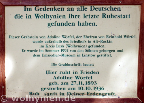 Gedenktafel Linstow